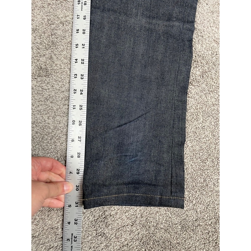 Naked & Famous Jeans‎ Mens 30 Weird Guy Twill Selvedge Dark Wash Button Fly Slim - Picture 9 of 14